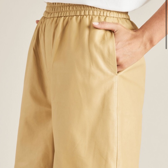 SEED | Leather Short in Fawn - Picture 4 of 10